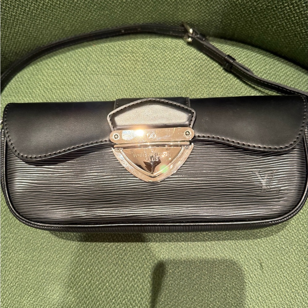 Louis Vuitton Black and Silver Clutch